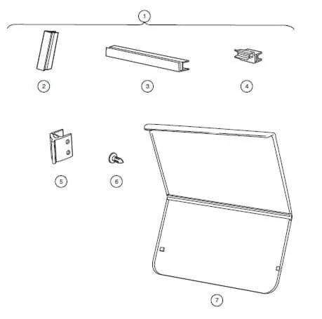 [103888301] HINGED WINDSHIELD KIT