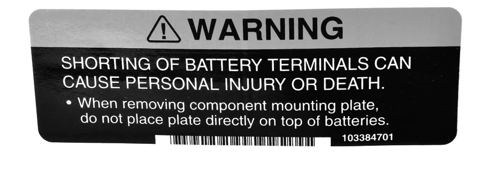 [103384701] DECAL-WARNING, SHORT