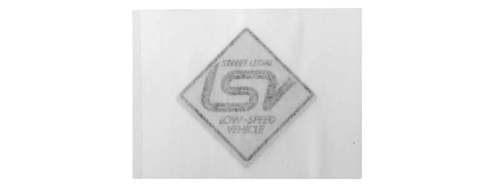 DECAL, LOW SPEED VEHICLE