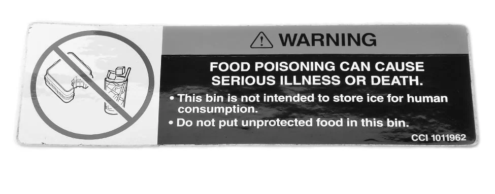 DECAL, REFRESHMENT CENTER