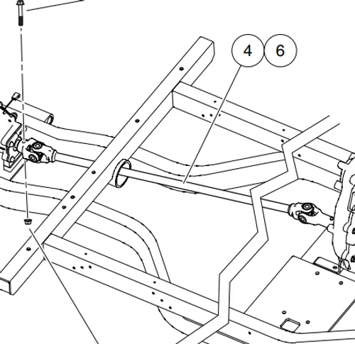 PROPSHAFT, REAR, NO SPLN ZERK