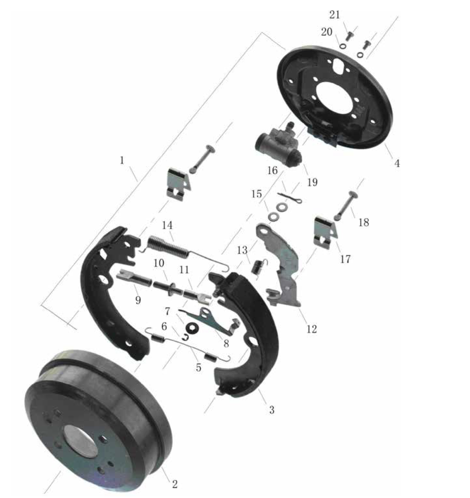 RH REAR BRAKE ASSEMBLY