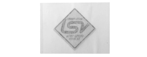 [103517801] DECAL, LOW SPEED VEHICLE