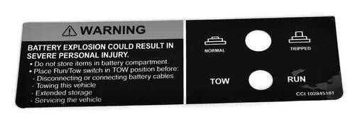 [102845101] DECAL, TOW SWITCH