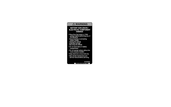 [102519401] DECAL, RUN/TOW SAFETY - IQ
