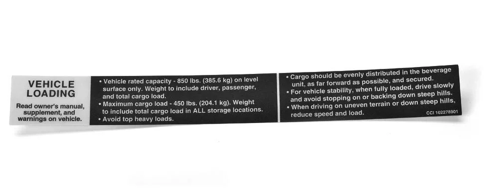 [102278901] DECAL, LOADING -CAFE EXPRESS