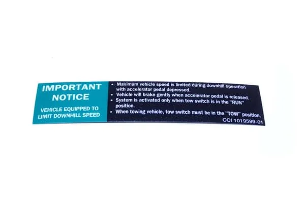 [101959901] DECAL, MOTOR BRAKING, REGEN II
