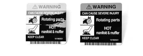 [101960501] DECAL, ROTATING PARTS/MANIFOLD