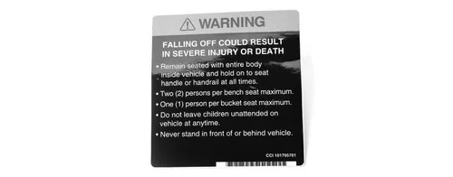 [101705701] DECAL, WARNING