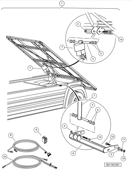 [105170601] KIT, BED LIFT, GAS, LNG