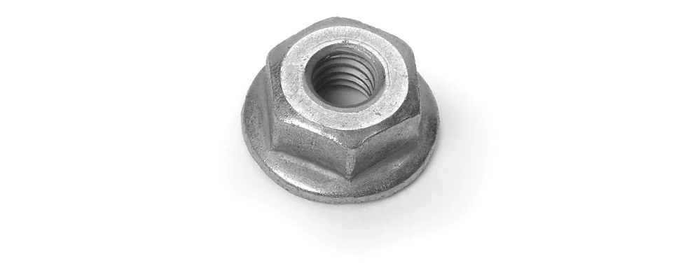 [105190701] NUT, FLANGED, #8-32, SERRATED
