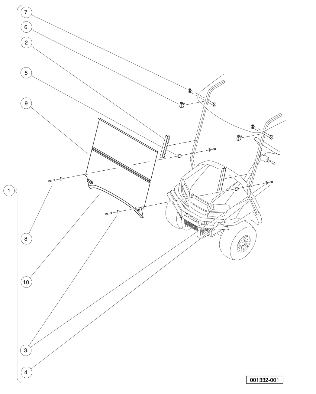 [47576798001] KIT, WINDSHIELD, CLEAR, CSMR